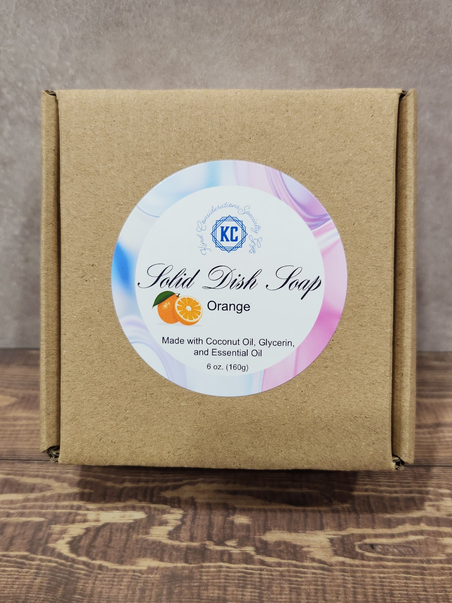 Solid Dish Soap - Orange