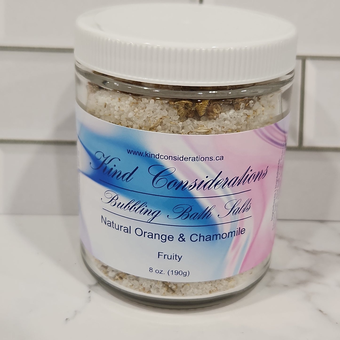 Natural Bubbling Bath Salts - Discontinued Label